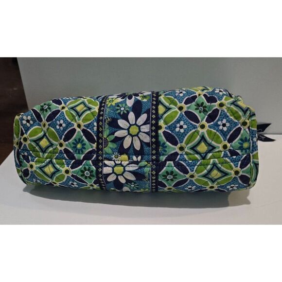 Vera Bradley Floral Quilted Cosmetic Bag With Zipper & Side Ties - Picture 5 of 8